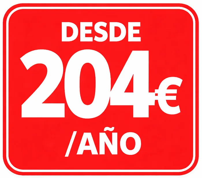 Desde precio-204 euros al año