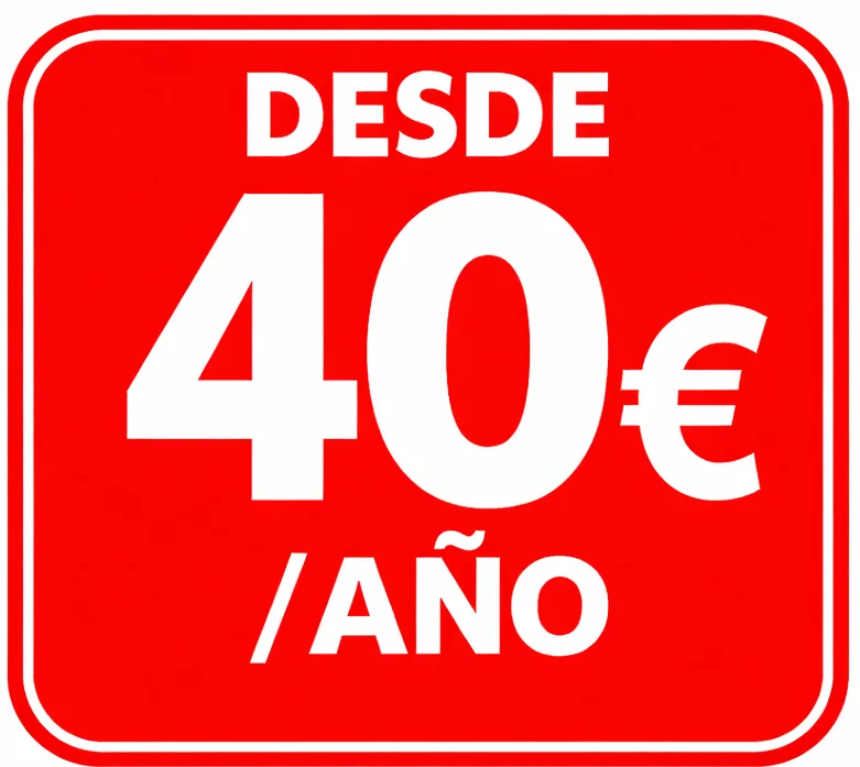 Desde 40 euros al año
